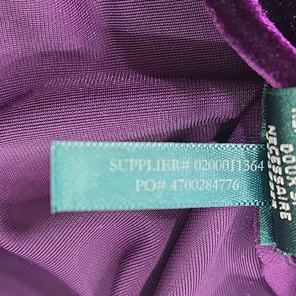 Lauren Ralph Lauren Blouse Womens XL Purple Velvet Velour Tunic Top Green Label - Picture 10 of 16